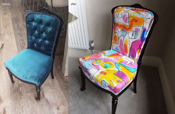 Upholstered child’s Victorian Chair, Oxshott, Surrey