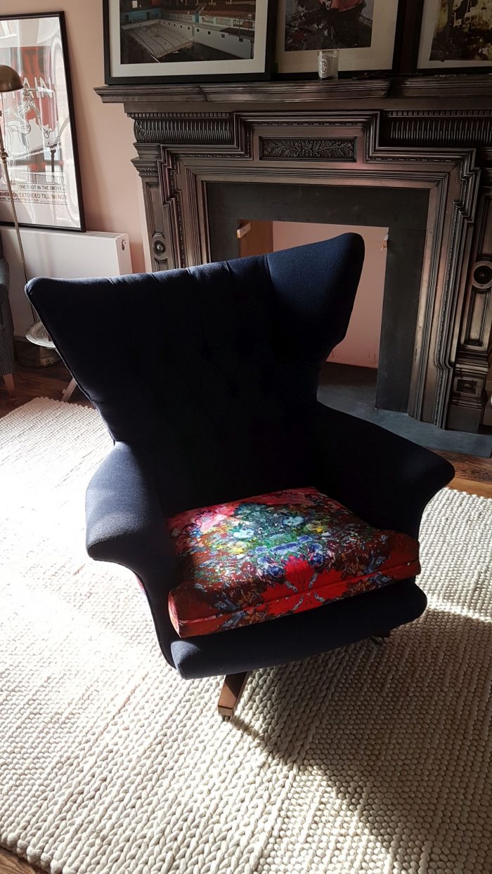 Thunder Blotch Fabric Upholstered Chair