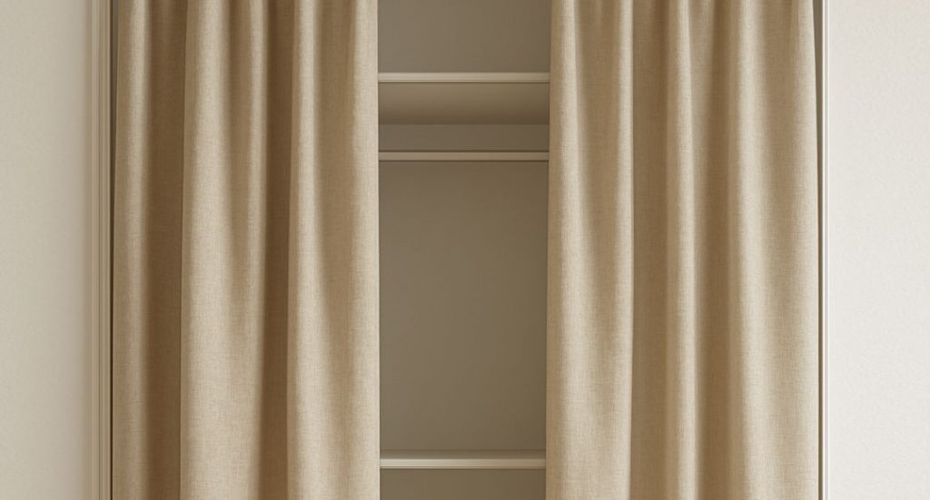 Curtains as wardrobe doors