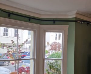 Metropole in Charcoal, Corded 30 mm, Bay Window